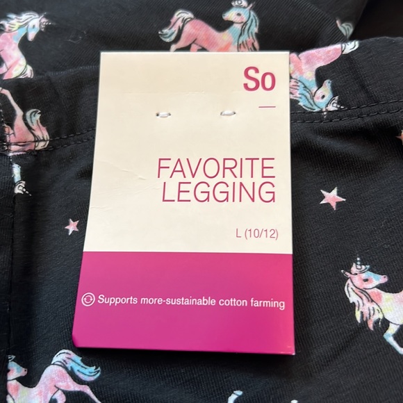 Girls So New Size 10/12 Unicorn Leggings - Picture 4 of 4